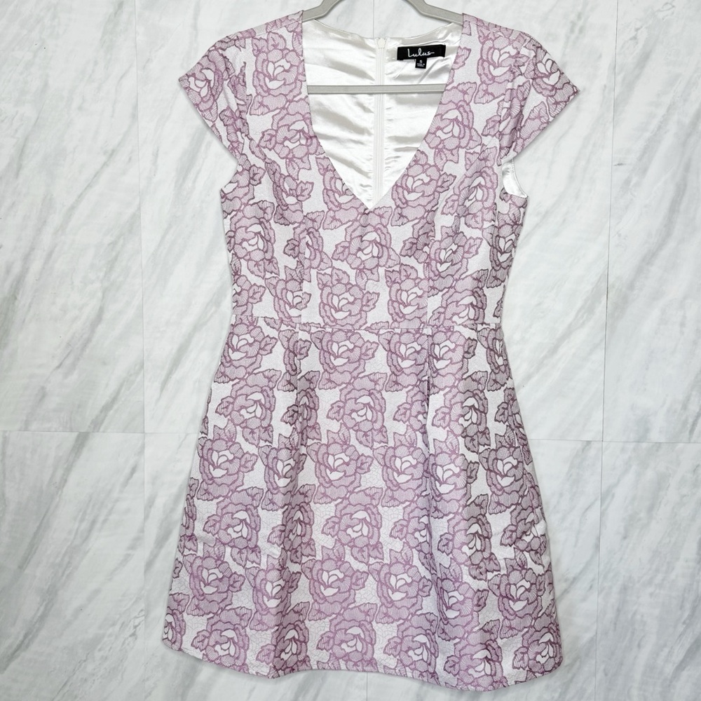 Lulu's Purple Ruched A-line Mini Dress